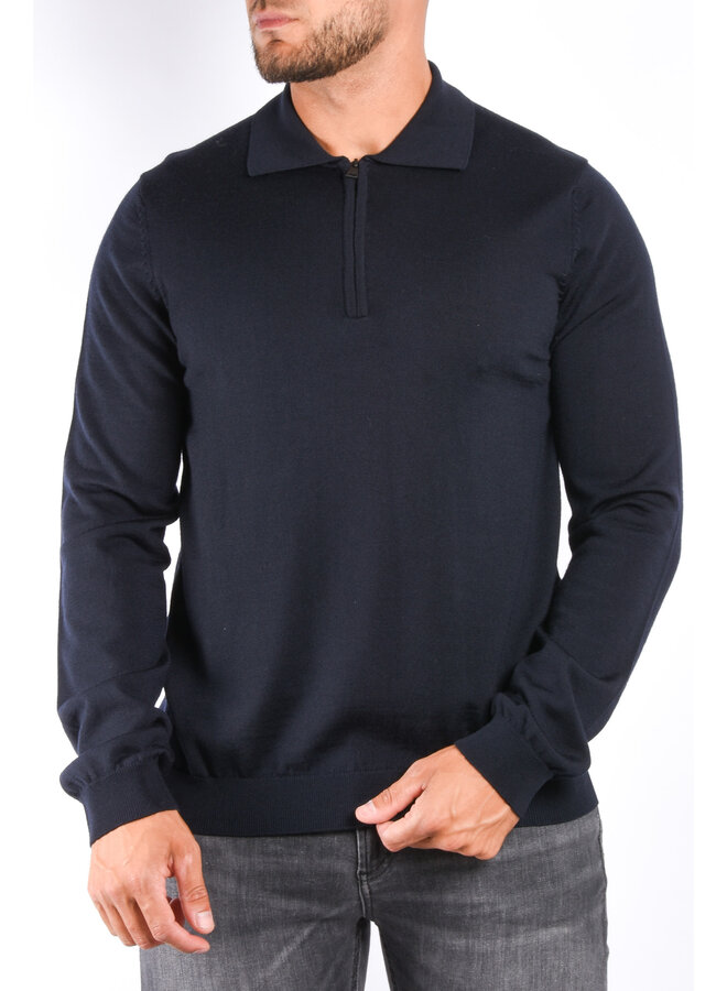 Hugo Boss WI24 - San Pepe-M  Longsleeve Polo - Navy