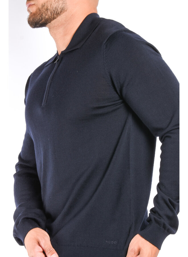 Hugo Boss WI24 - San Pepe-M  Longsleeve Polo - Navy