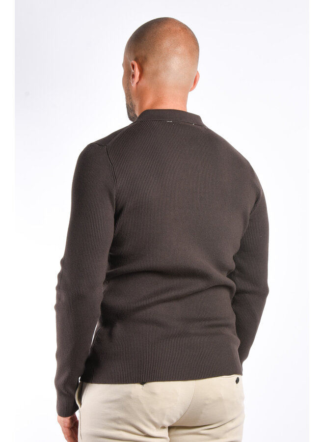 Drykorn FW24 - Tesuan Drynamic Longsleeve Polo - Brown