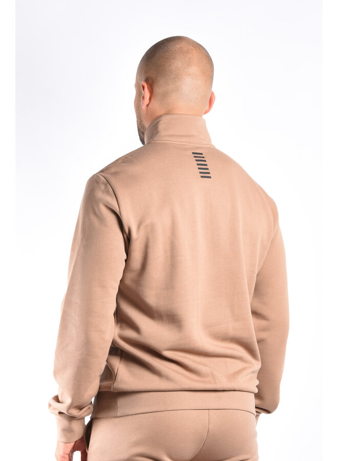 EA7 FW24 - Half Zipped Sweater 8NPM35 - Brown