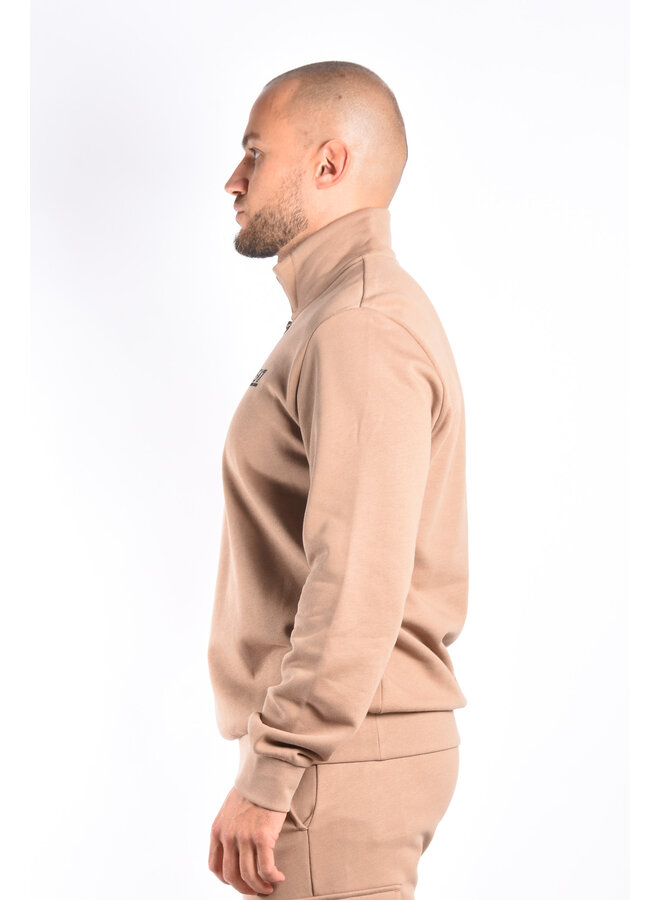 EA7 FW24 - Half Zipped Sweater 8NPM35 - Brown