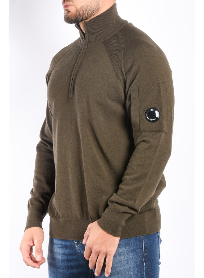 CP Company - Merino Wool Half Zipped Knit - Ivy Green
