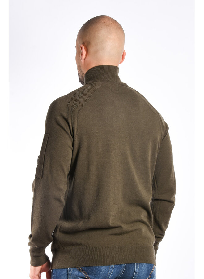 CP Company - Merino Wool Half Zipped Knit - Ivy Green