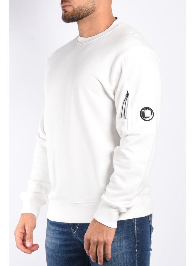 CP Company - Diagonal Raised Fleece Lens Sweatshirt -  Gauze White