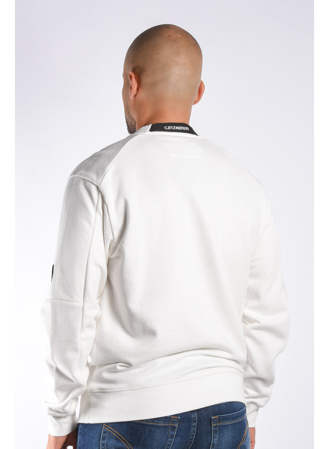 CP Company - Diagonal Raised Fleece Lens Sweatshirt -  Gauze White