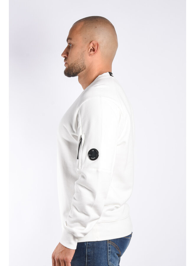 CP Company - Diagonal Raised Fleece Lens Sweatshirt -  Gauze White