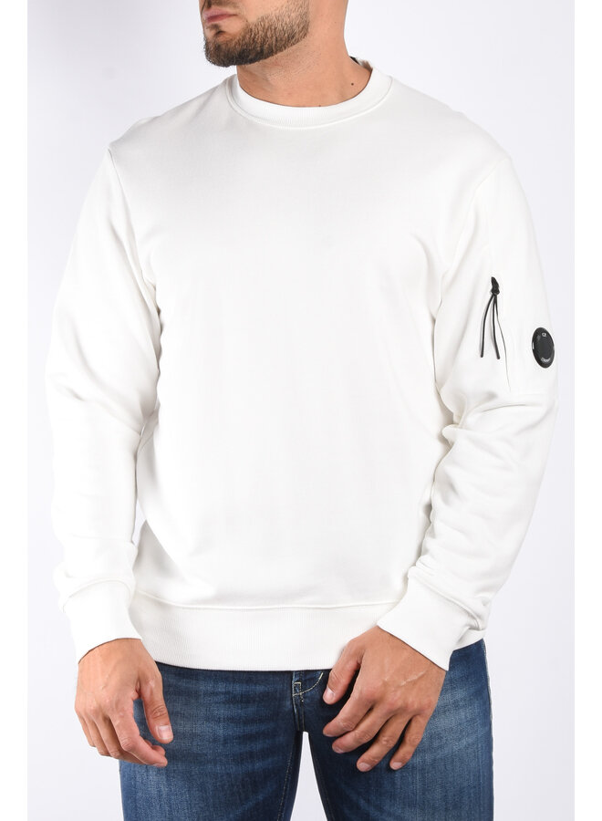 CP Company - Diagonal Raised Fleece Lens Sweatshirt -  Gauze White
