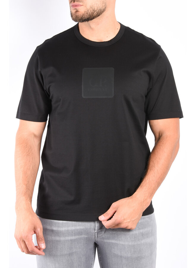 CP Company Metropolis Mercerized Chest Logo - Black