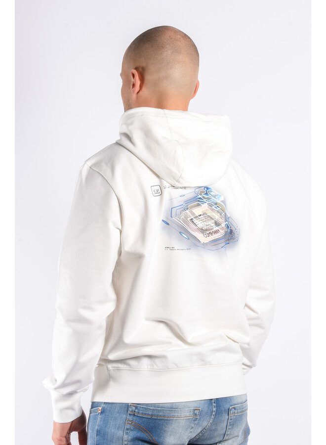CP Company - Metropolis Series Graphic Stretch Hoodie - Gauze White