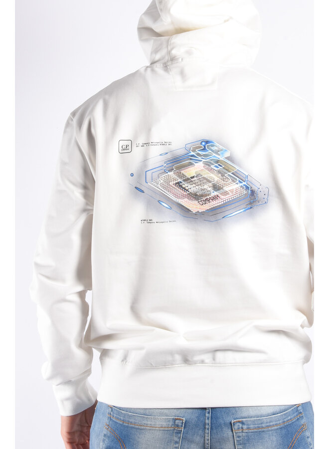 CP Company - Metropolis Series Graphic Stretch Hoodie - Gauze White