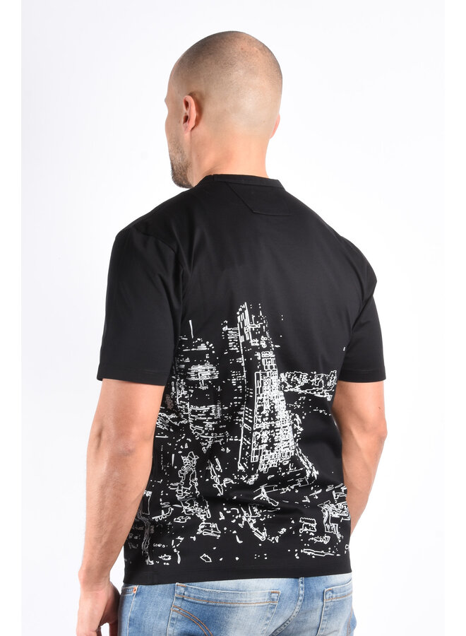 CP Company - Metropolis Series Graphic Mercerized T-Shirt - Black