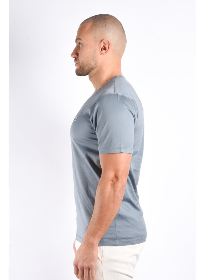 CP Company SS25 - 70/2 Mercerized Patch T-Shirt - Stormy Weather