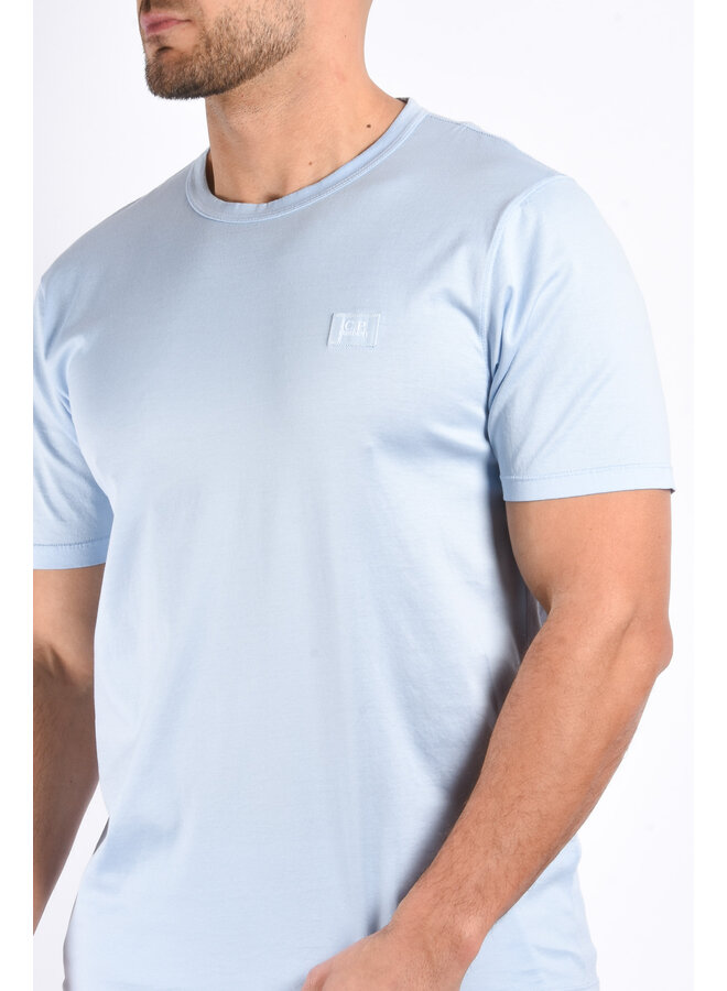 CP Company SS25 - 70/2 Mercerized Patch T-Shirt - Cerulean
