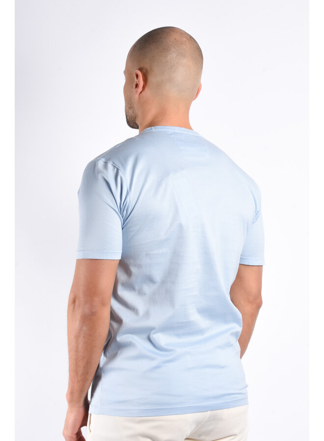 CP Company SS25 - 70/2 Mercerized Patch T-Shirt - Cerulean