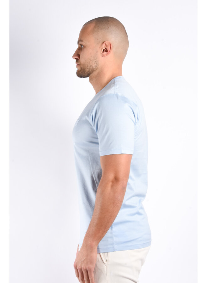 CP Company SS25 - 70/2 Mercerized Patch T-Shirt - Cerulean