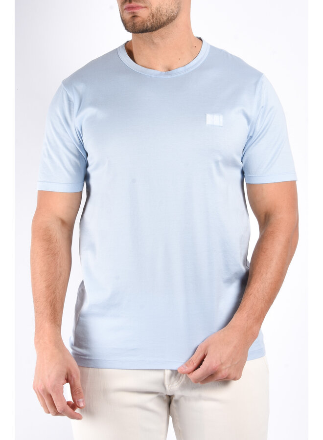 CP Company SS25 - 70/2 Mercerized Patch T-Shirt - Cerulean