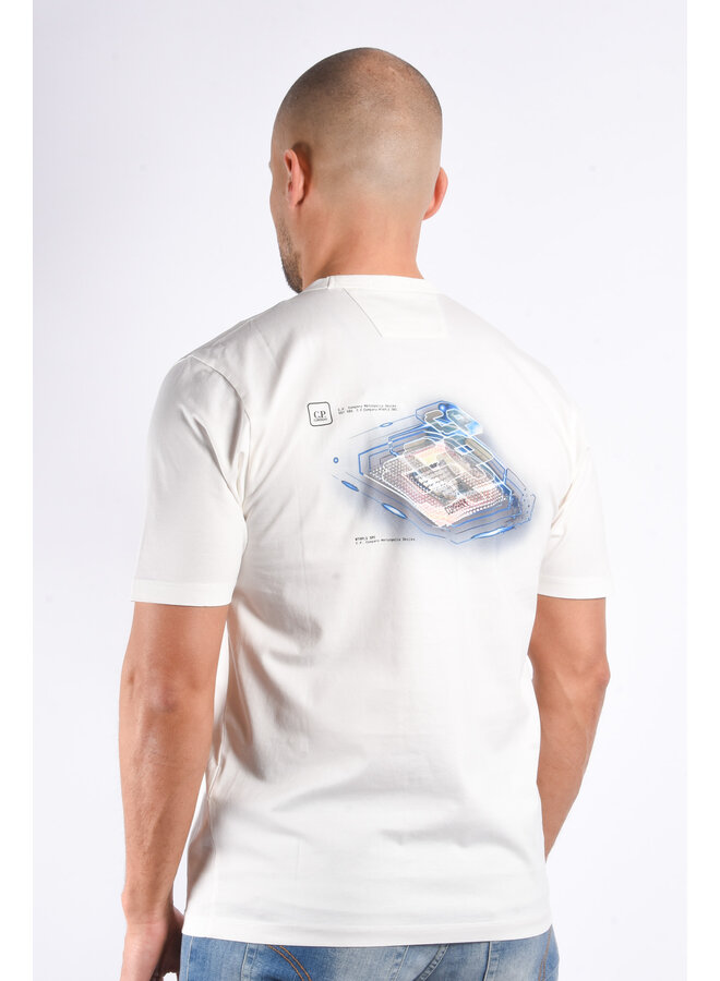 CP Company Metropolis Series Graphic Mercerized T-Shirt White