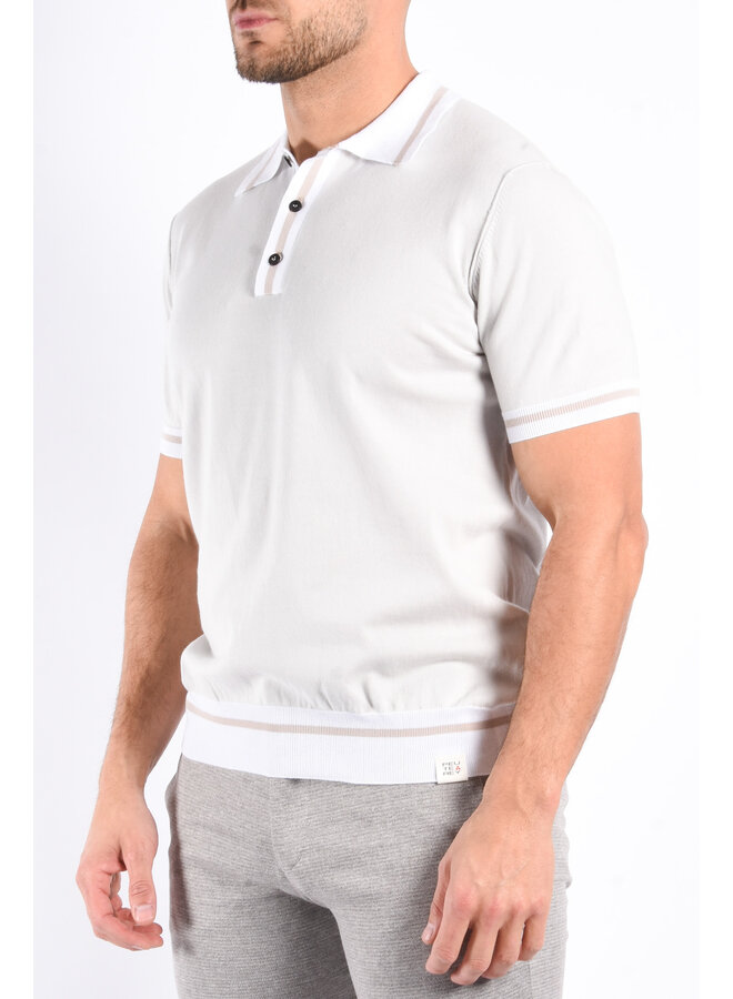 Peuterey SS25 - Rolle Rig Knit Polo - Light Grey