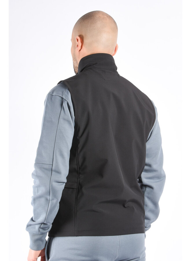 CP Company SS25 - Soft Shell Hooded Bodywarmer - Black