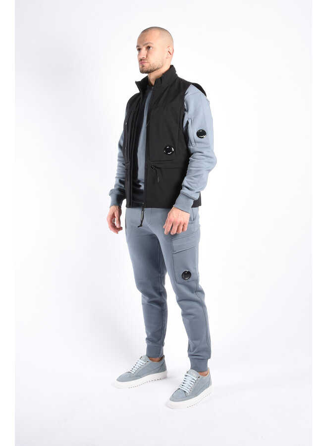 CP Company SS25 - Soft Shell Hooded Bodywarmer - Black