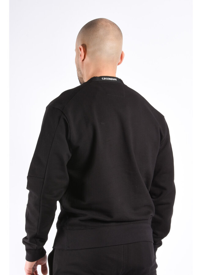 CP Company SS25 - Diagonal Raised Fleece Sweater - Black
