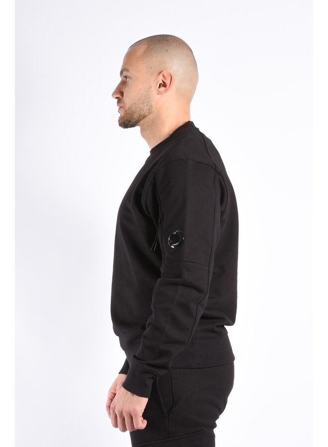 CP Company SS25 - Diagonal Raised Fleece Sweater - Black