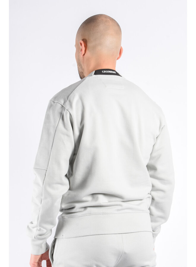 CP Company SS25 - Diagonal Raised Fleece Sweater - Blue Fox