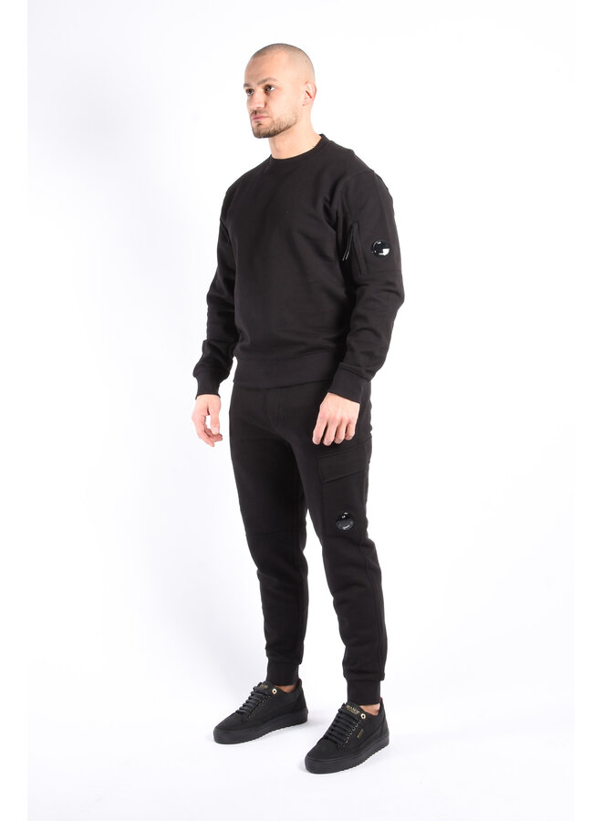 CP Company SS25 - Diagonal Raised Fleece Sweatpants - Black