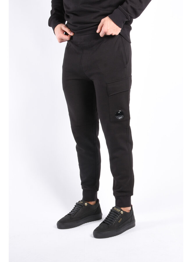 CP Company SS25 - Diagonal Raised Fleece Sweatpants - Black