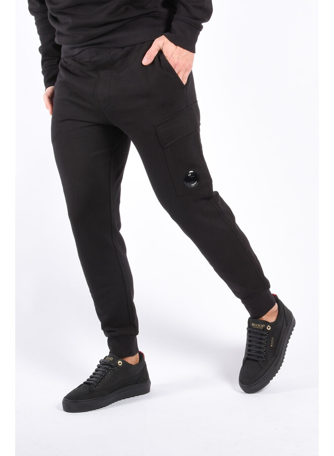 CP Company SS25 - Diagonal Raised Fleece Sweatpants - Black