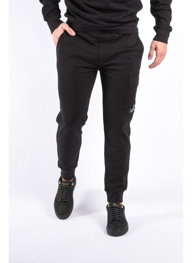 CP Company SS25 - Diagonal Raised Fleece Sweatpants - Black
