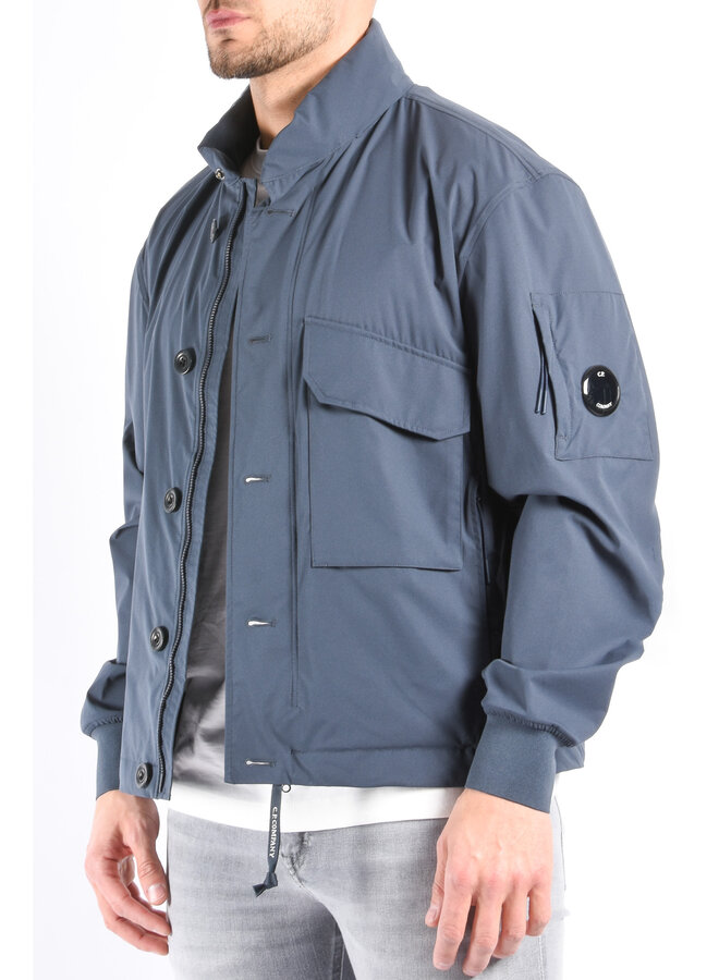 CP Company SS25 - Pro-Tek Buttoned Hooded Jacket - India Ink