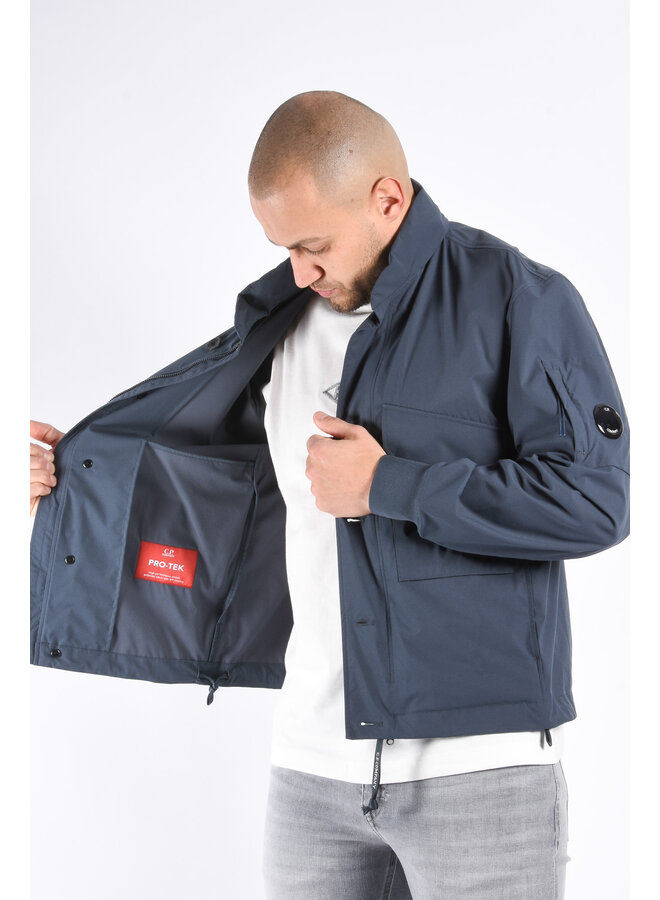 CP Company SS25 - Pro-Tek Buttoned Hooded Jacket - India Ink