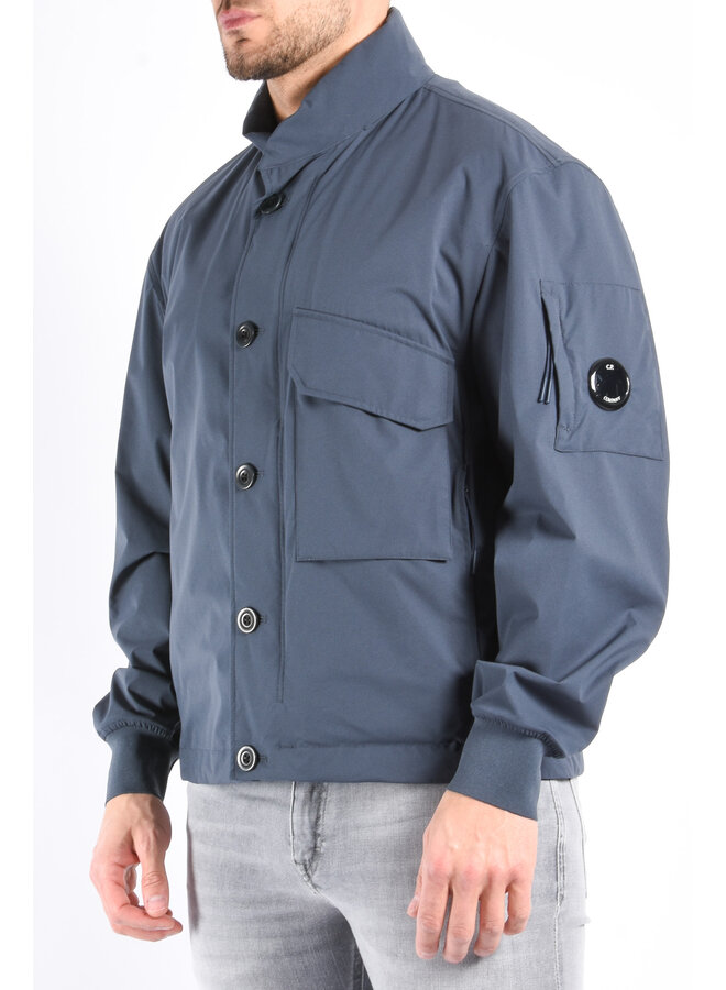 CP Company SS25 - Pro-Tek Buttoned Hooded Jacket - India Ink