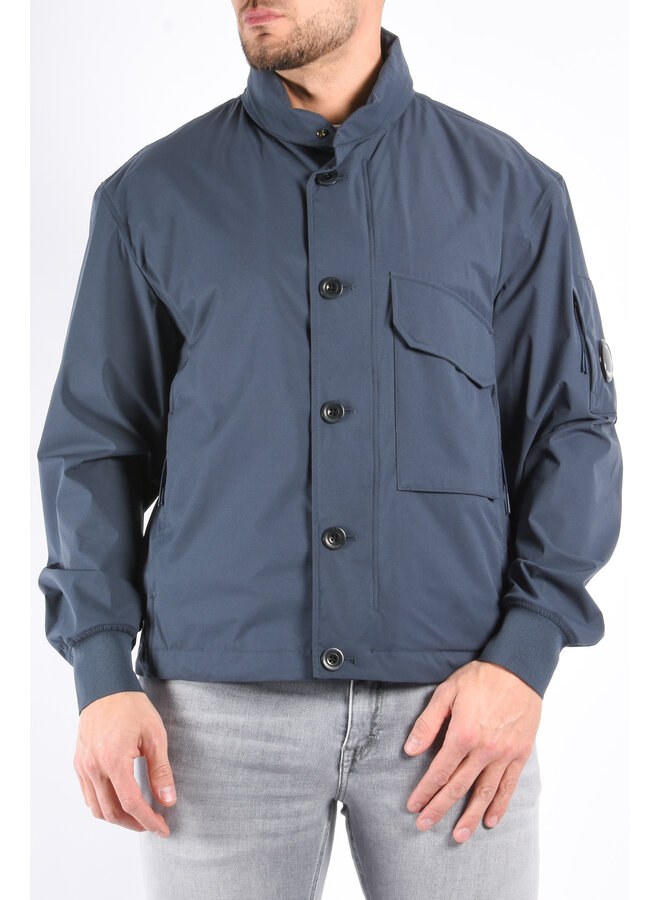 CP Company SS25 - Pro-Tek Buttoned Hooded Jacket - India Ink