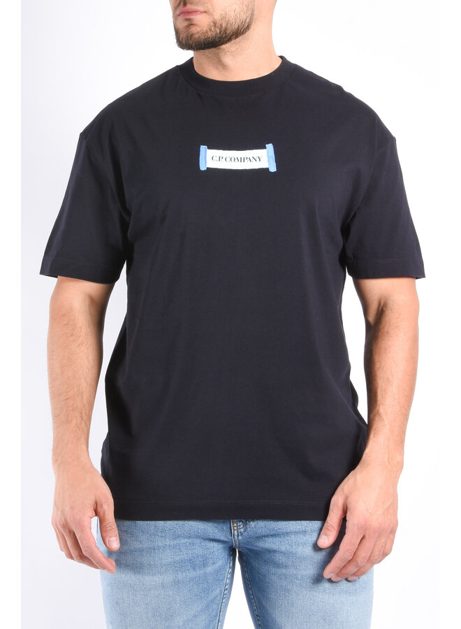 CP Company SS25 - T-Shirt 30/1 Logos - Total Eclipse