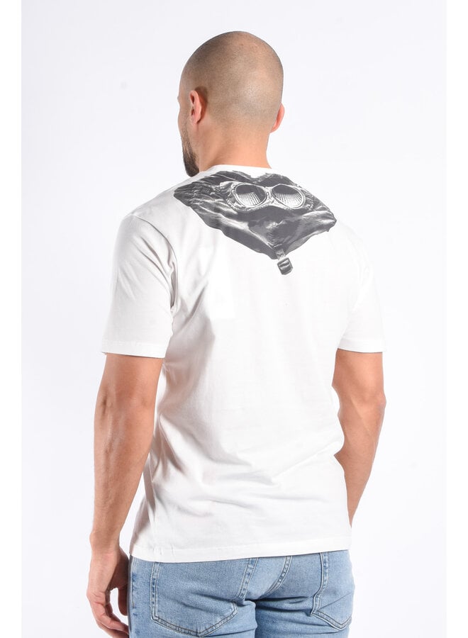 CP Company - T-Shirt 30/1 Goggle Print - Gauze White