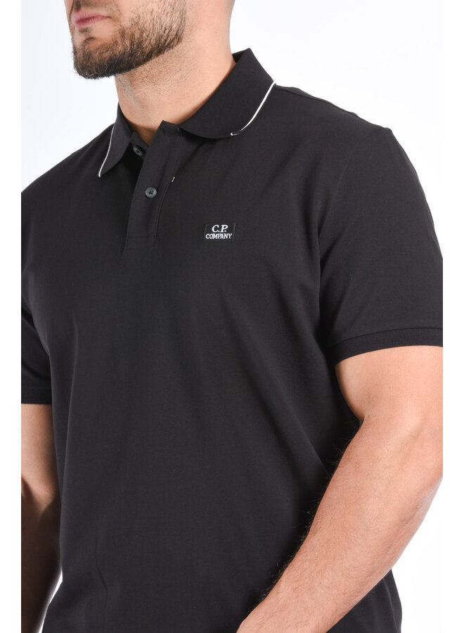 CP Company - Stretch Piquet Polo - Black