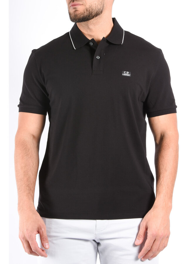 CP Company - Stretch Piquet Polo - Black