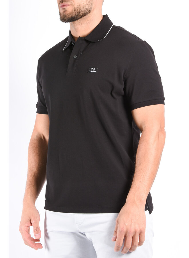 CP Company SS25 - Stretch Piquet Polo - Black