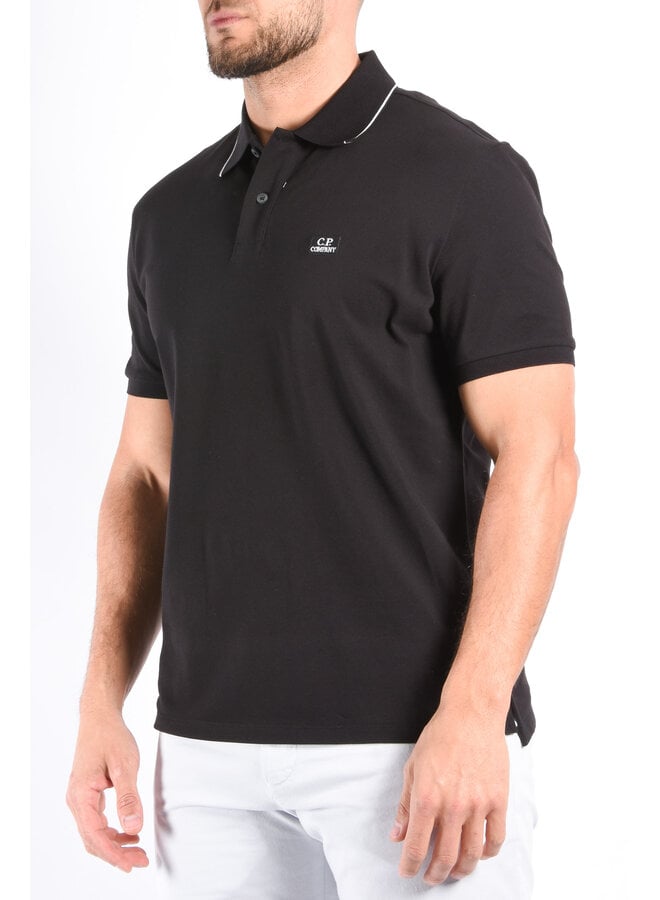 CP Company - Stretch Piquet Polo - Black
