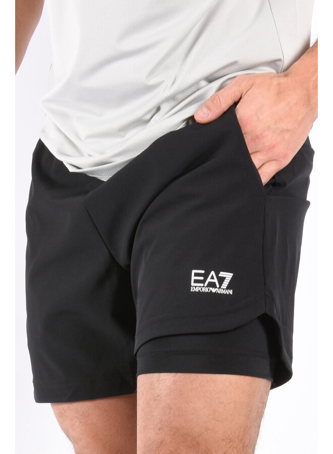 EA7 SS25 - Vigor7 Shorts 2 in 1 - Black