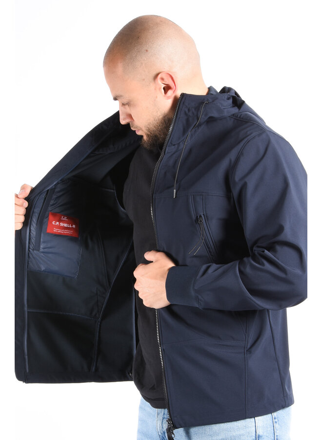 CP Company SS25 - Soft Shell-R Goggle Jacket - Total Eclipse