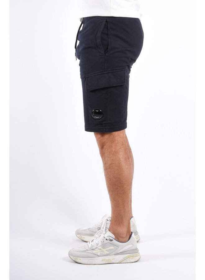 CP Company SS26 - Light Fleece Cargo Lens Shorts - Total Eclipse