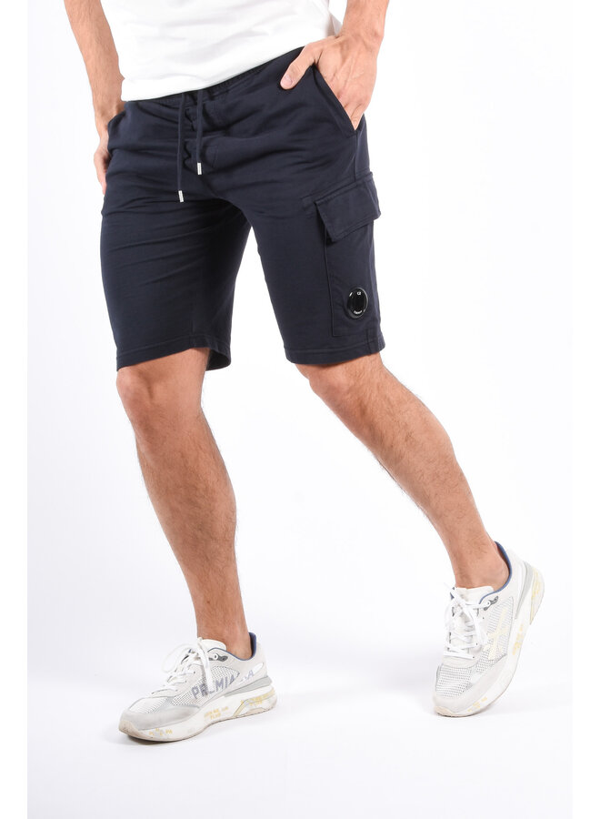 CP Company SS26 - Light Fleece Cargo Lens Shorts - Total Eclipse