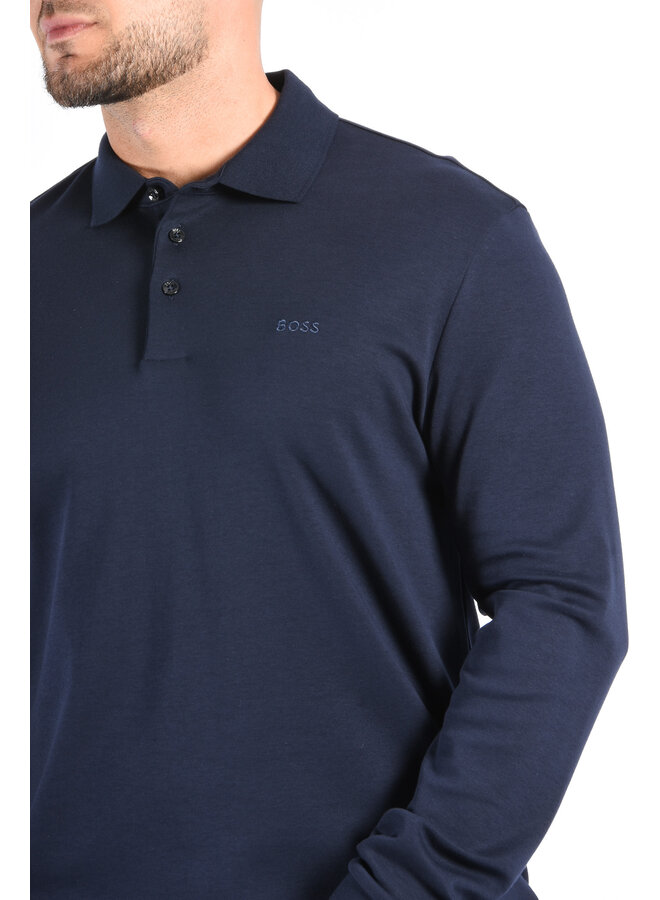 BOSS - Polo Longsleeve Pado 30 Nos - Dark Blue