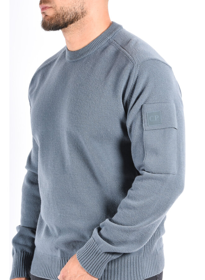 CP Company Metropolis Series Extrafine Merino Wool Sweater Orion Blue