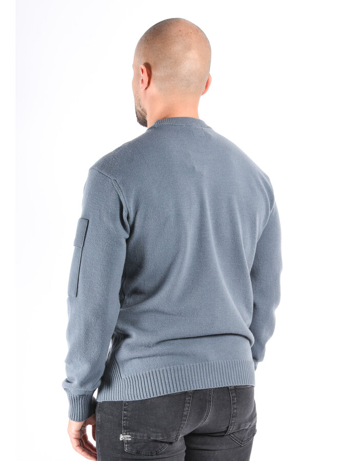CP Company Metropolis Series Extrafine Merino Wool Sweater Orion Blue