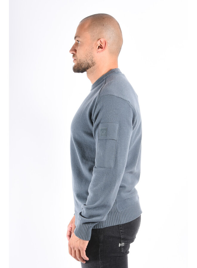 CP Company Metropolis Series Extrafine Merino Wool Sweater Orion Blue