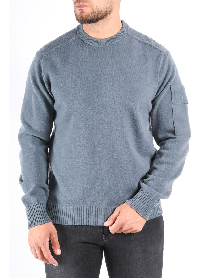 CP Company Metropolis Series Extrafine Merino Wool Sweater Orion Blue